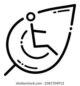 Wheelchair Accessibility Flat Icon Isolated On White Background