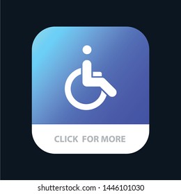Wheelchair, Bicycle, Movement, Walk Mobile App Icon Design