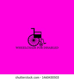 wheelchair for disabled icon sign signifier vector