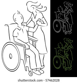 Wheelchair Disabled Man