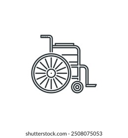 Wheelchair, disabled, medicine, hospital, treatment, disease icon, vector illustration