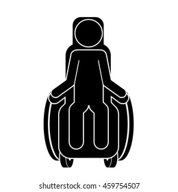 wheelchair for disabled person isolated icon design, vector illustration  graphic 