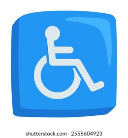 Wheelchair Emoji Icon Illustration. Access Vector Symbol Emoticon Design Doodle Vector.