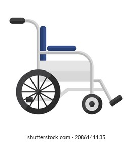 wheelchair flat clipart vector illustration