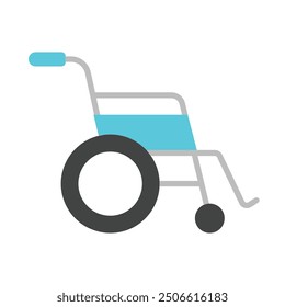 Wheelchair Flat Icon Design For Personal nad Commercial Use
