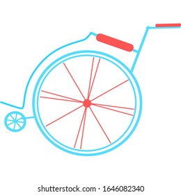 Icono plano de silla de ruedas. Icono de silla de ruedas vectorial. Icono de silla de ruedas bellamente o diseñado fielmente. Parking para sillas de ruedas, discapacitados o de accesibilidad o plano de acceso para aplicaciones e impresión