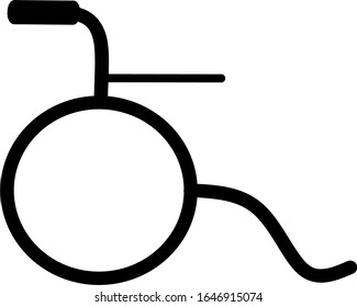 Icono plano de silla de ruedas. Icono de silla de ruedas vectorial. Icono de silla de ruedas bellamente o diseñado fielmente. Parking para sillas de ruedas, discapacitados o de accesibilidad o plano de acceso para aplicaciones e impresión