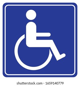 Rollstuhl-Flachsymbol. Vektorillustration-Rollstuhlsymbol auf weißem Hintergrund