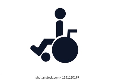 Wheelchair flat icon. Vector wheelchair icon on white background.
Disabled icon sign vector wheelchair handicap symbol. medical related icon .