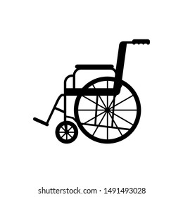 Wheelchair flat icon. You can be used wheelchair icon for several purposes like: websites, UI, UX, print templates, promotional materials, info-graphics, web and mobile phone apps.