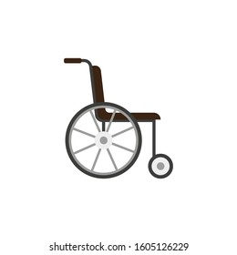 Wheelchair flat icon. You can be used wheelchair icon for several purposes like: websites, UI, UX, print templates, promotional materials, info-graphics, web and mobile phone apps.