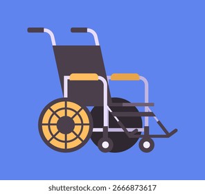 Silla de ruedas de estilo plano concepto de diseño simple. Ilustración gráfica de dibujos animados de Vector