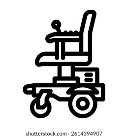 wheelchair fracture injury line icon vector. wheelchair fracture injury sign. isolated contour symbol black illustration