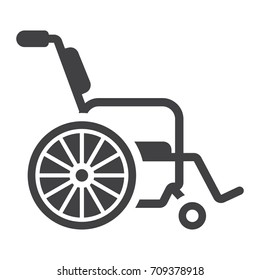 Wheelchair glyph icon, medicine and healthcare, disabled sign vector graphics, a solid pattern on a white background, eps 10.