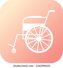 Wheelchair Glyph round corner multi color gradient BG 