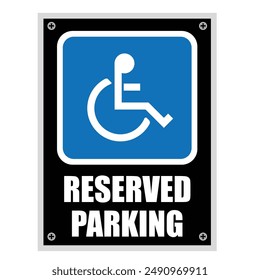 wheelchair handicap disabled Healthcare Medical Road sign Reserved Parking