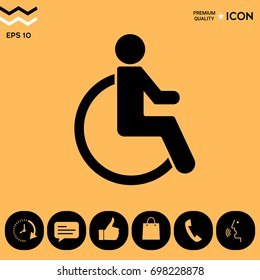 Wheelchair handicap icon