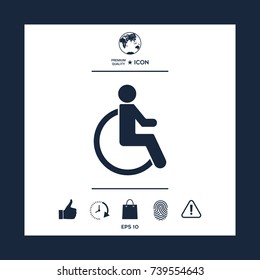 Wheelchair handicap icon