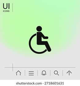 Rollstuhl-Handicap-Symbol, Elemente für Ihr Design