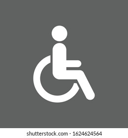 Wheelchair Handicap Icon f...eb site and mobile app