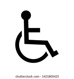 Wheelchair handicap icon flat vector illustration design isolated on white background