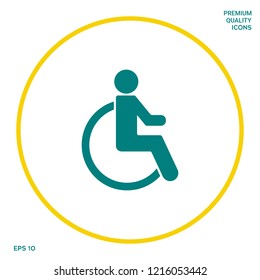Wheelchair handicap icon. Graphic elements for your design