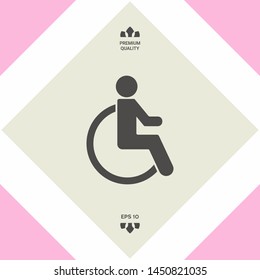 Wheelchair handicap icon. Graphic elements for your design