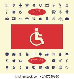 Wheelchair handicap icon. Graphic elements for your design