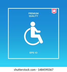 Wheelchair handicap icon. Graphic elements for your design
