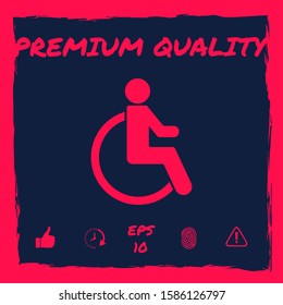 Wheelchair handicap icon. Graphic elements for your design