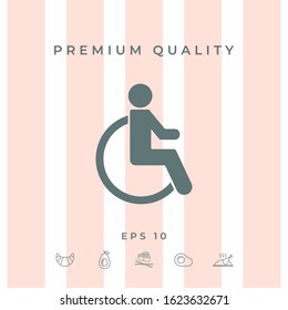 Wheelchair handicap icon. Graphic elements for your design