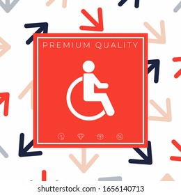 Icono para sillas de ruedas. Elementos gráficos para el diseño