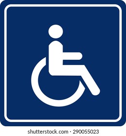 Wheelchair Handicap Sign Stock Vector (Royalty Free) 290055023 ...