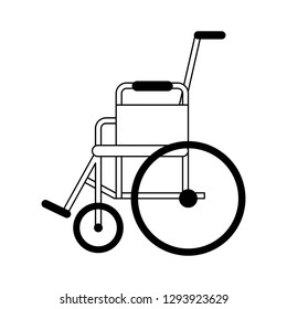 Wheelchair handicap symbol black and white