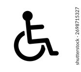 Wheelchair , handicapped access sign - simple vector icon