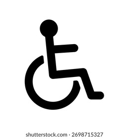 Wheelchair , handicapped access sign - simple vector icon