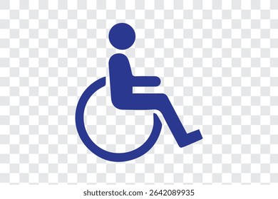 Wheelchair handicapped access sign or symbol flat icon 