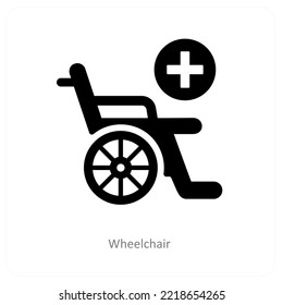 wheelchair and handicapped icon concept