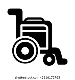 Wheelchair, Healthcare Flat Icon Logo Illustration. Healthcare Icon-set. Suitable For Web Design, Logo, App.