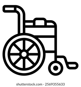 Wheelchair Hospital Doctor Icon Illustration