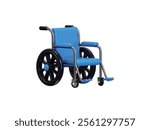 Wheelchair icon 3d render concept of support medical disability patient icon vector illustration