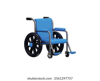 Wheelchair icon 3d render concept of support medical disability patient icon vector illustration