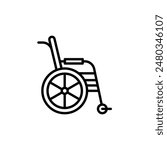 Wheelchair Icon for Accessibility and Mobility Services