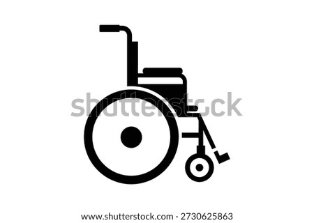 Wheelchair icon – accessibility and mobility vector illustration