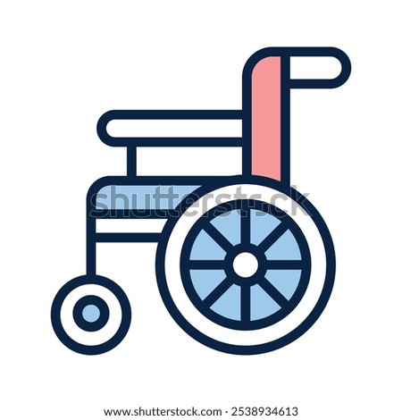 Wheelchair icon, customizable vector ready for premium use