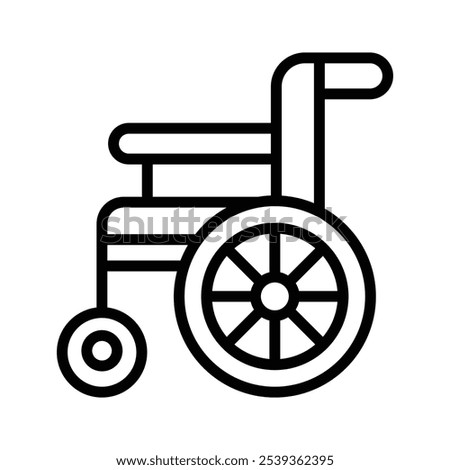 Wheelchair icon, customizable vector ready for premium use