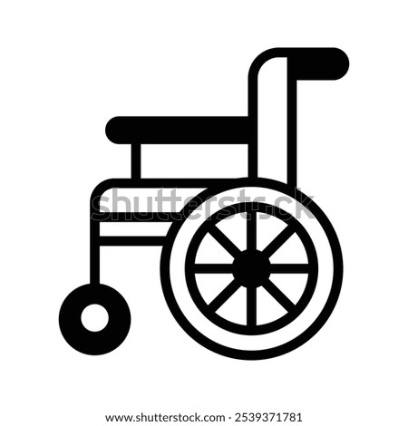 Wheelchair icon, customizable vector ready for premium use