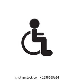 wheelchair icon  icon design template. Trendy style, vector eps 10