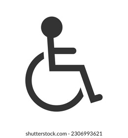 Wheelchair icon. Disabled symbol. Handicap and invalid wc sign. Vector illustration image.