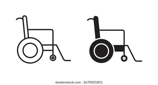 Iconos del icono de la silla de ruedas. Elementos del doodle.